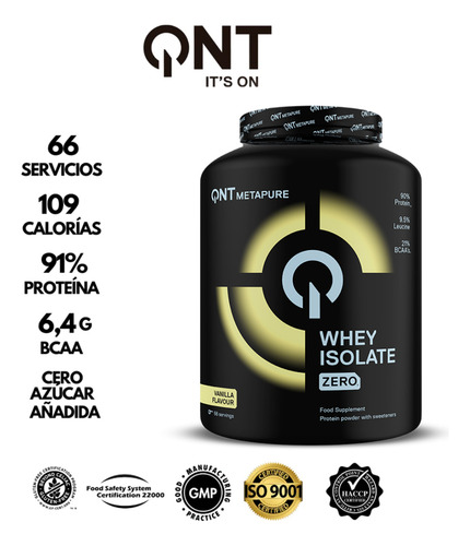 Qnt Metapure Isowhey Zero 2kg Vainilla