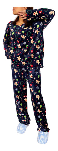 Pijama Afelpada Con Diseño Para Dama 12 Piezas