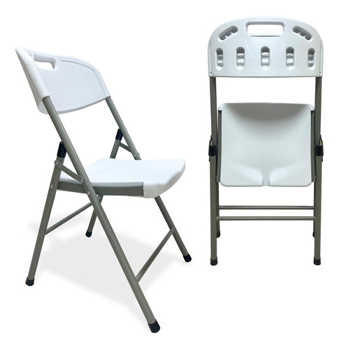 Silla Plegable Extra Reforzada Blanca Blanco