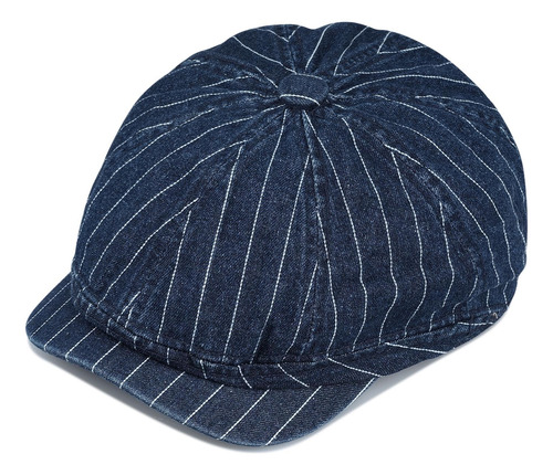 Clakllie Sombrero Octogonal Newsboy Con Diseño De Rayas Chic