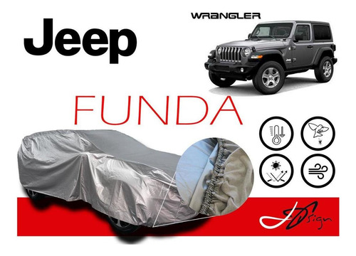 Cover Impermeable Broche Eua Jeep Wrangler 2 Puertas 2020