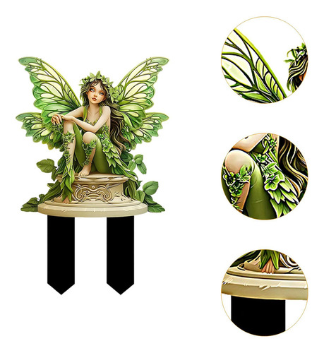 Estaca De Jardín De Hadas Con Forma De Mariposa, 2d,