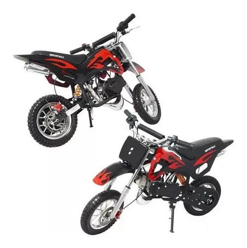 Mini Moto Cross Dirt 49cc Gasolina WVDB006P - Preta