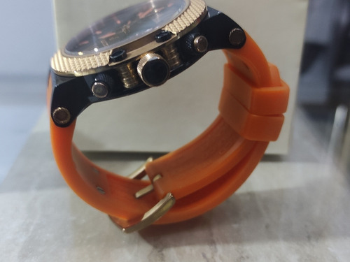 Imagen 4 de 6 de Reloj Mulco Nuit Naranja Y Dorado