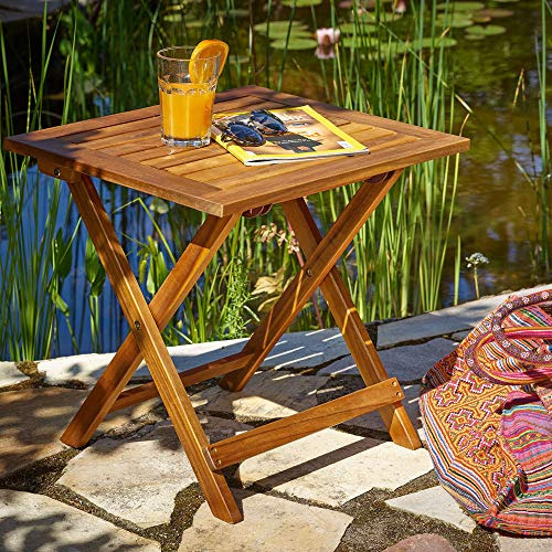 Mesa Auxiliar Adirondack De Madera De Acacia De 18x18 P...