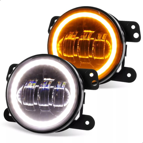 Par 4  Led Faros Niebla Universal Jeep Wrangler Luz Drl