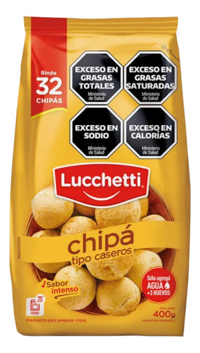 Premezcla Lucchetti Chipa Tipo Caseros De 400g, Pack 3u