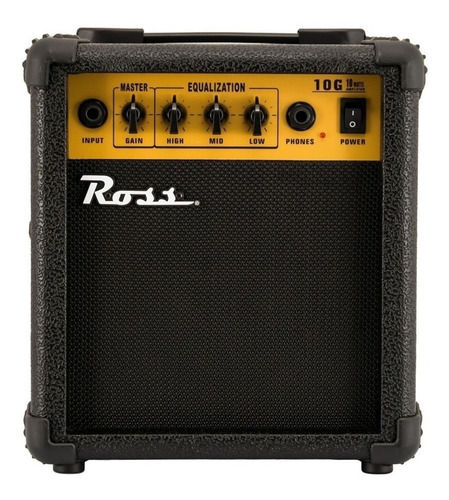 Imagen 1 de 3 de Amplificador Ross G10 Transistor para guitarra de 10W color negro/amarillo 220V