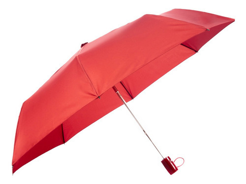 Guarda-chuva Mini Automático Cabo Reto Fazzoletti 584 Cor Vermelho Cedro