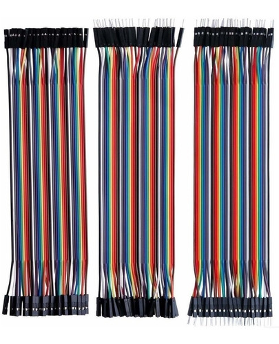 Kit 120 Cables X 20 Cm Dupont Protoboard Arduino Mm Mh Hh