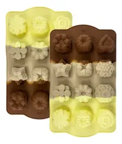 Comprar 2 Moldes Silicona Reposteria Hielo Chocolate Bombones Frizer