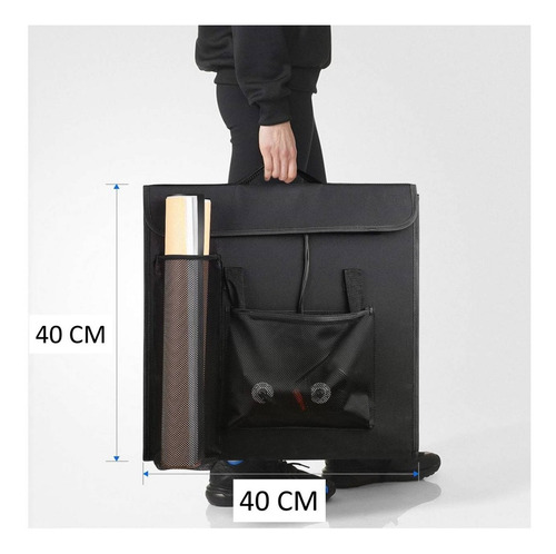 Imagen 3 de 7 de Foto Estudio Portátil 40cm Con Luz Ajustable Somos Tienda