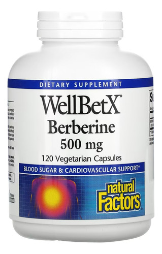 Natural Factors Wellbetx Berberine 500mgx 120 Cáps
