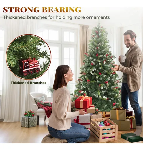 Árbol De Navidad Yitahome, Madera De Pino Predecorada, Preil
