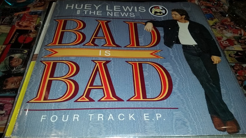 Huey Lewis And The News Bad Is Bad Vinilo Maxi Uk Excelente