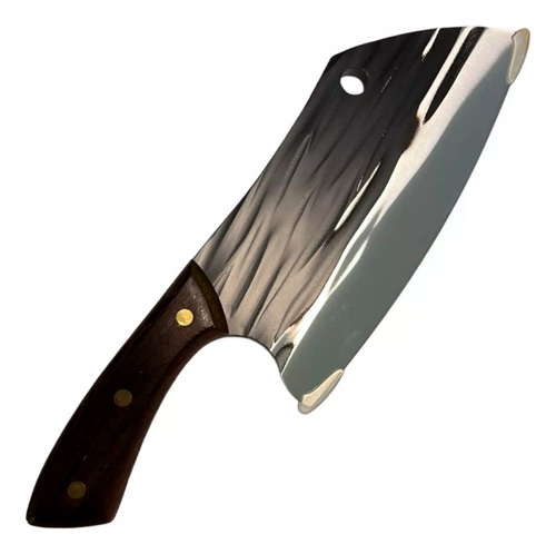 Hacha Cuchillo Cocina Acero Mango Madera Premium Profesional