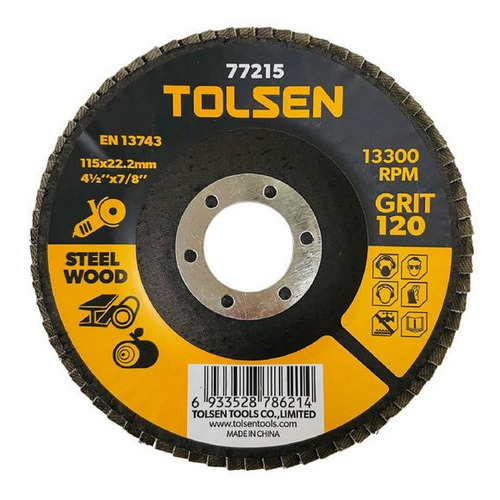 Disco De Corte Oxido De Aluminio Tolsen 115x22.2