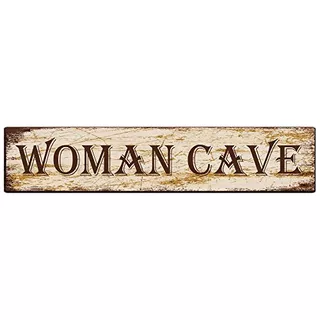 Woman Cave Aluminum Metal Plaque Rustic Tin Sign Retro ...
