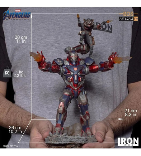 Estátua Iron Patriot & Rocket - Avengers: Endgame - 1/10