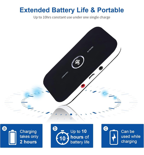 Transmisor Adaptador Bluetooth 5.0 Receptor Inalámbrico