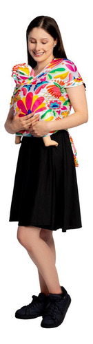 Fular Reforzado Para Porteo, Rebozo, Portabebes, Ergonómico Color Xochitl Algodon Premium Xóchitl