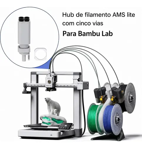 Hub Filamento Ams Lite Mini Compativel Bambu Lab A1 E A1 Min