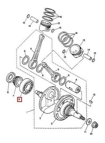 Imagem 3 de 3 de Rolamento De Esferas Original- Virago 250 97/02 / Ttr230