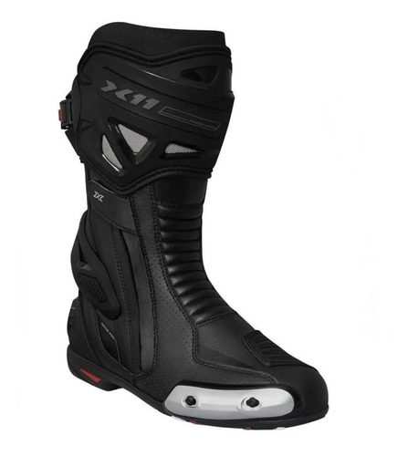 Bota X11 Race Pro Moto Motociclista Couro Cano Longo Preto