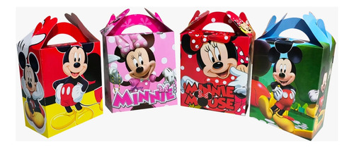 Mickey O Minnie Mouse 50 Cajas Dulceras Bolos Fiesta