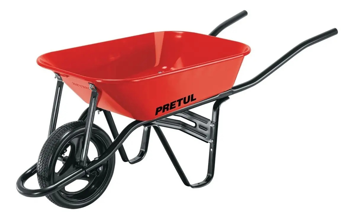 Carretilla 3.5ft3 Roja Llanta Impochable, Pretul 20674
