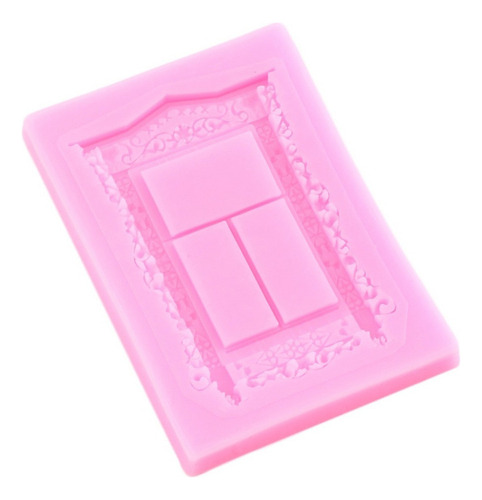 4pcs Molde De Silicona Puerta Ventana Vintage Fondant