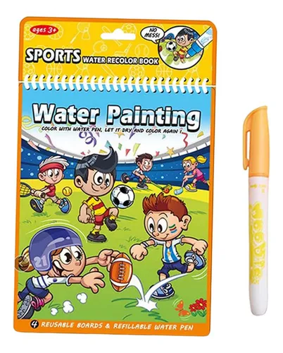 Doodle Board Reutilizable Agua Dibujo Libro Viajes Deportes