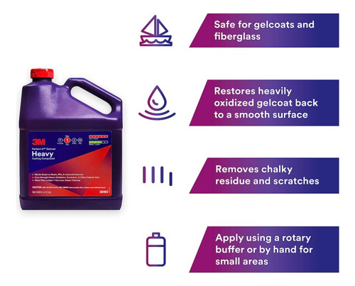 3m 36103 Perfect It Heavy Cutting Compound Gelcoat Galon