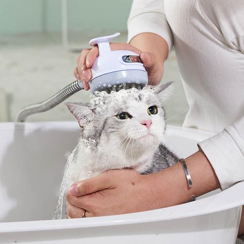 Conjunto De Chuveiro Para Animais De Estimação Com Escova Ma