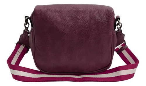 Bolsa Feminina Transversal Estilo Pochete Cor Marsala (vinho) Desenho Do Tecido Liso