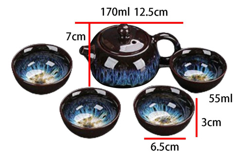 Juego De Té De 12,5 Cm X 7 Cm 6,5 Cm X 3 Cm Sacudiendo