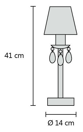 Imagen 3 de 6 de Velador Cromo Cairel Caireles Lampara Cristal Apto Led Luz