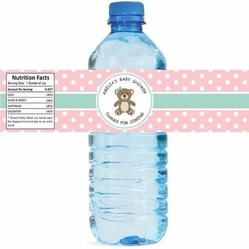 Etiquetas Botella Agua Personalizada 500 Ml Y 1 Litro Vinil (Usado)