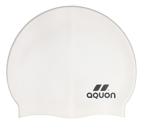 Touca De Natação Lisa Unisex Silicone Aquon Mar Piscina Cor Branco