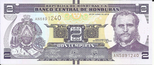Honduras 2 Lempira 2012 
