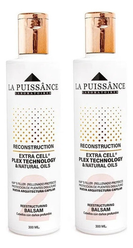 2 Acondicionador Extra Cell Plex 300 Ml La Puissance