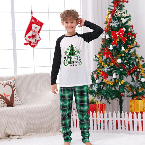 Traje Pijama Para Adultos Y Niños Día De Navidad,4pcs,type N