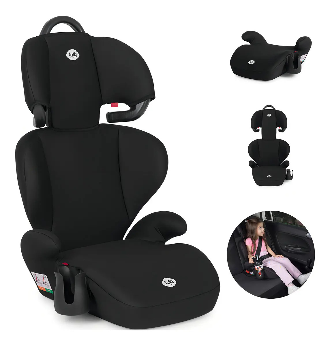 Cadeira De Carro Tutti Baby Delta Preta 15-36kg Pratica Cor Preto Cadeirinha