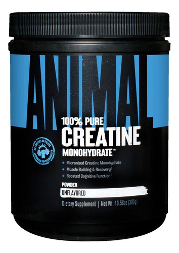 Creatina Micronizada Animal Universal Nutrition 300grs 60ser