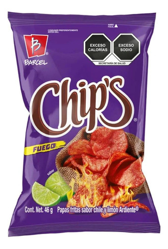 Papas Chips Fuego Barcel 42g