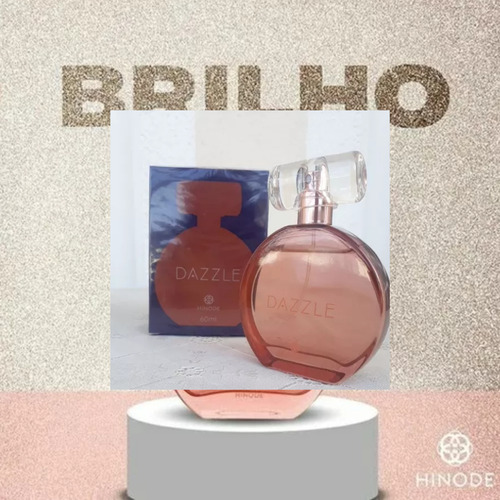 Perfume Feminino Dazzle Color Champagne Deo Colônia Hinode 60 Ml Original & Autentico Referência Olfativa Traduções Gold 16 Envio Imediato
