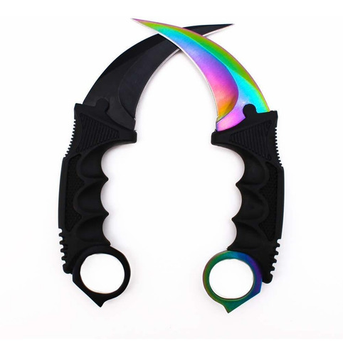 Cuchillo Karambit Juego De 2 Cs Go Para Caza Camping Pesca A