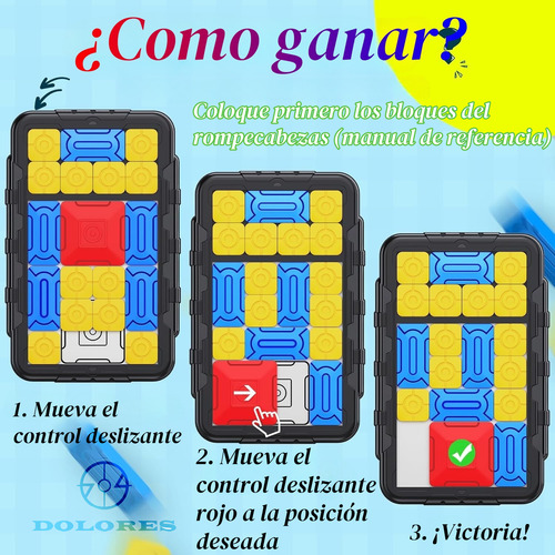 Juego Deslizar Bloque Ingenio Estrategia Rompecabeza Juguete