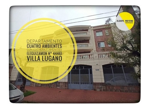 Se Vende Departamento Cuatro Ambientes, De Categoría, Con Cochera, Amenities (villa Lugano)