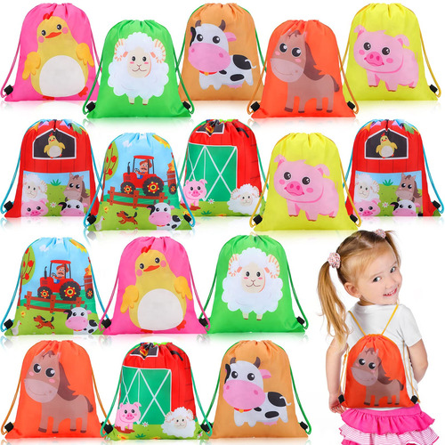 Shappy 16 Bolsa Regalo Fiesta Animal Granja Suministro Para